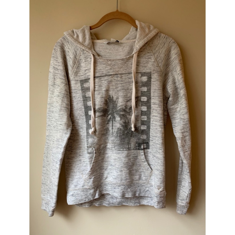 american eagle gray graphic hoody